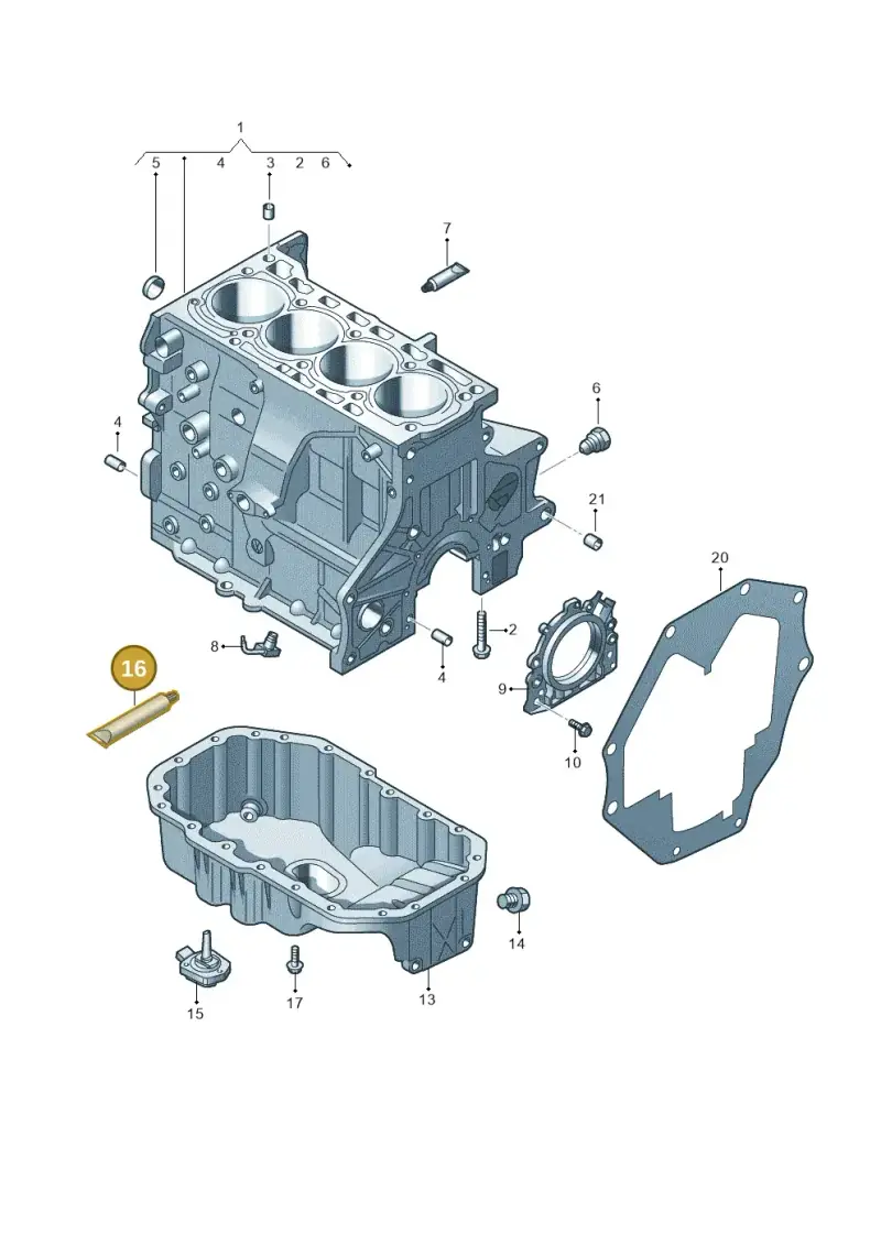 D176600M1 — Volkswagen Beetle (2016-2019) diagram 689103050, position 16