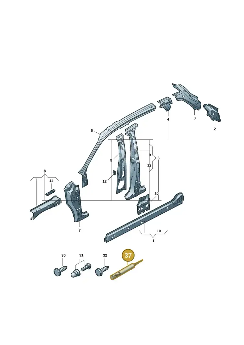 D180003M2 — Volkswagen Tiguan 2.0 (2023-) diagram 57x809100, position 37