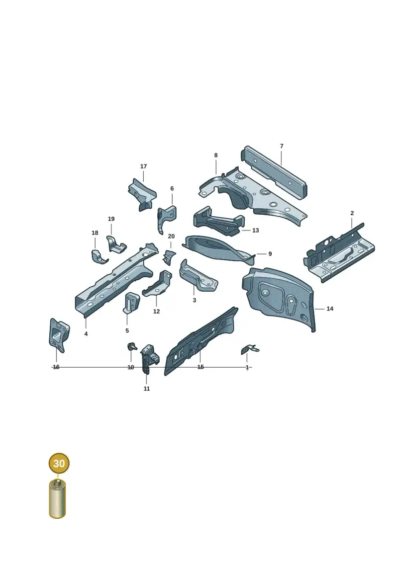 D180003M3 — Volkswagen ID.7 Limousine Pro (2023-) diagram 14b803000, position 30