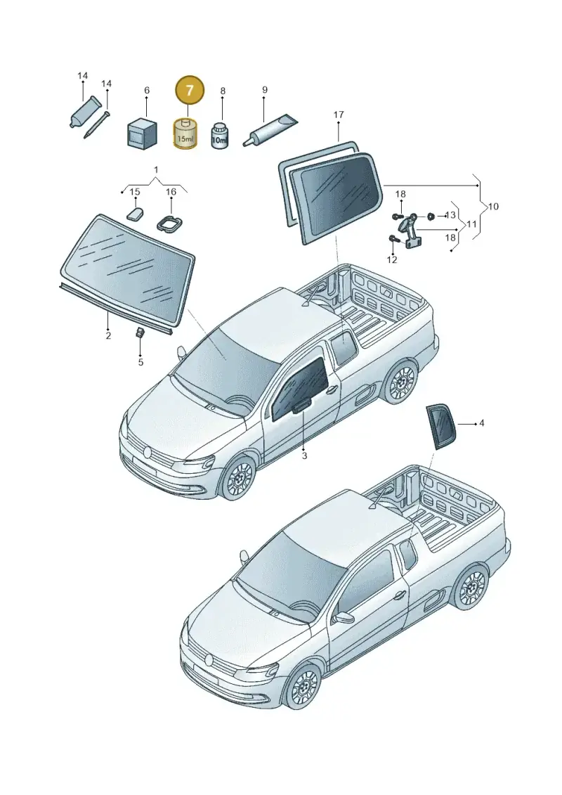 D181655A1 — Volkswagen Saveiro (2016-2017) diagram 557845000, position 7