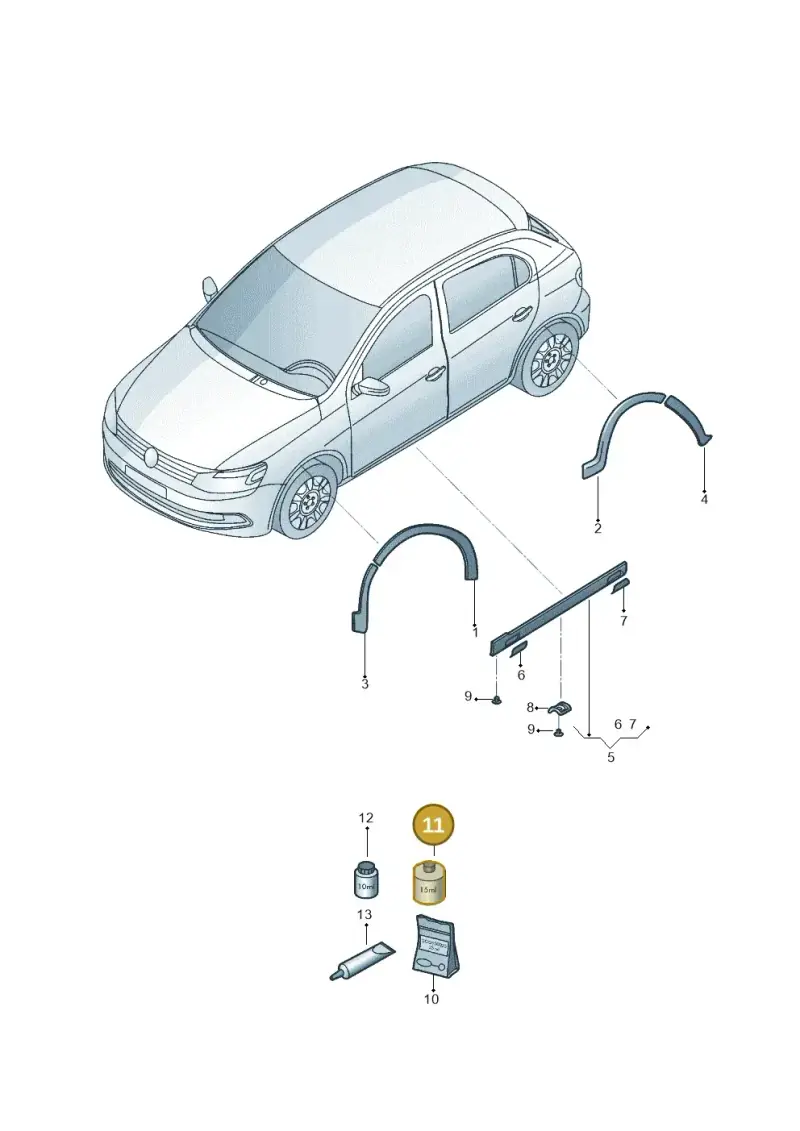 D181655A1 — Volkswagen Gol 1.6 (2015-2023) diagram 565853150, position 11