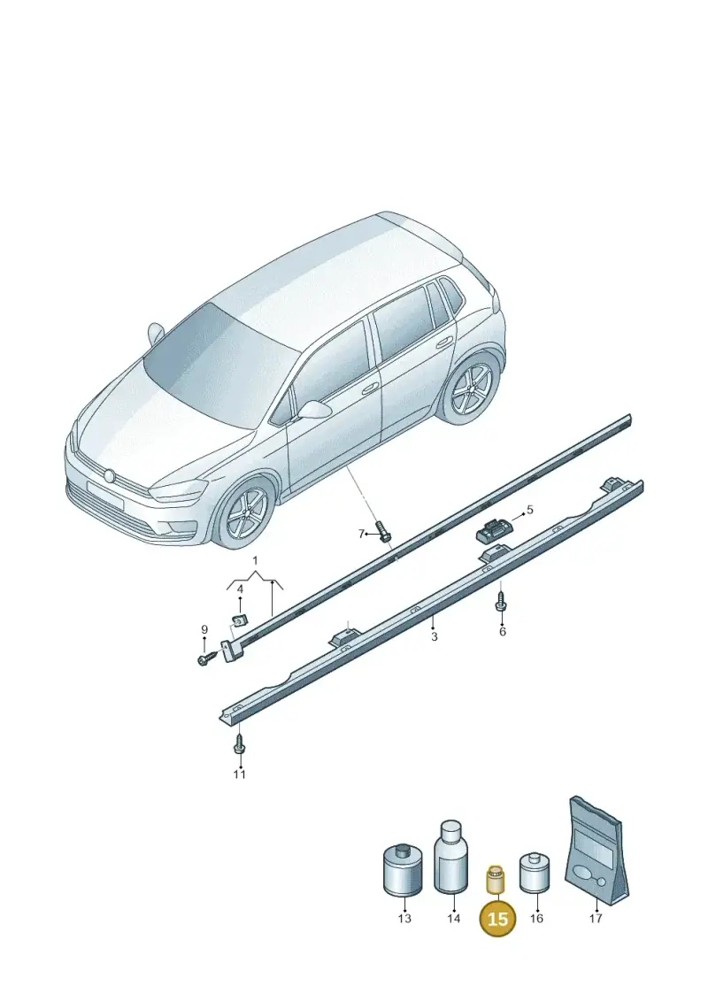 D181655A1 — Volkswagen Golf Sportsvan 1.6 (2014-2020) diagram 780853400, position 15