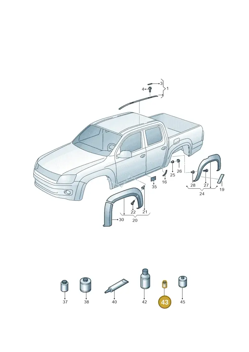D181655A1 — Volkswagen Amarok twin cab (2022-) diagram 894853300, position 43