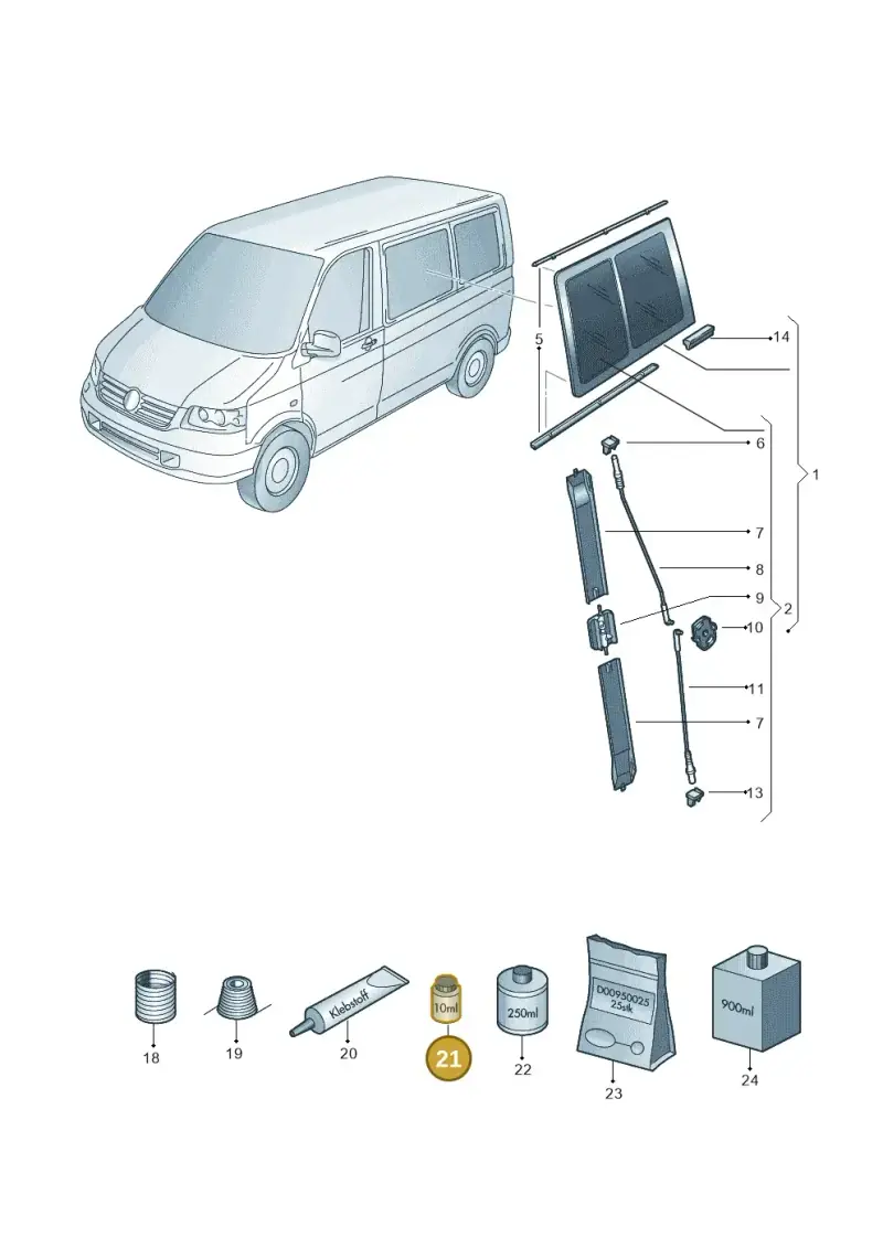D181801A1 — Volkswagen Transp. caravelle (2009-2011) diagram 410847000, position 21