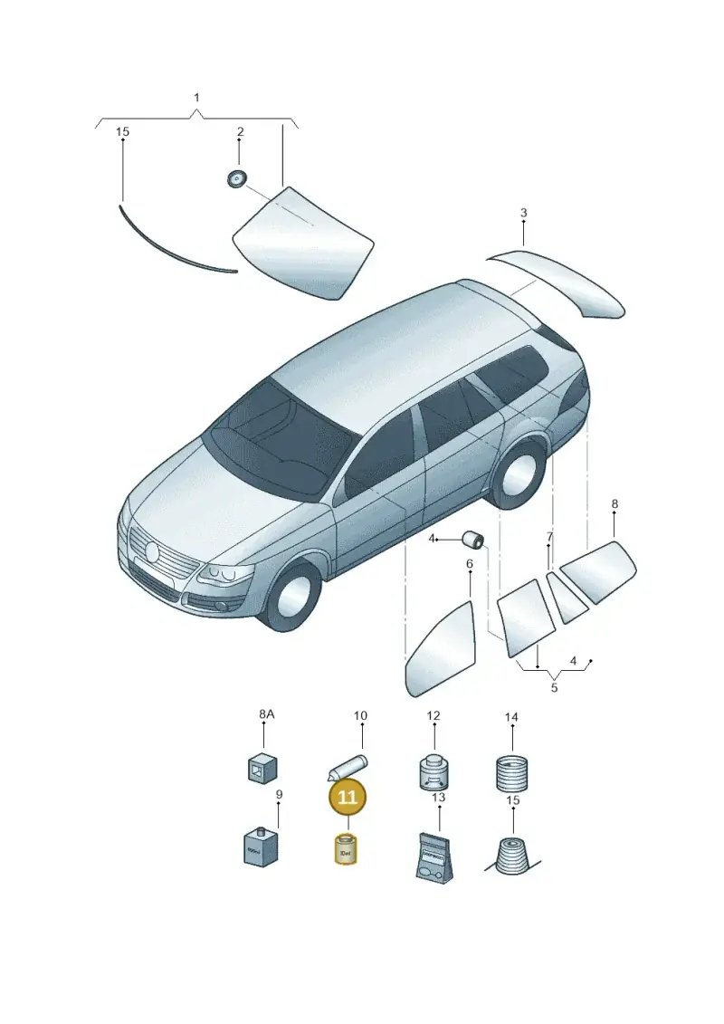 D181801A1 — Volkswagen Jetta variant (2009-2014) diagram 684845000, position 11