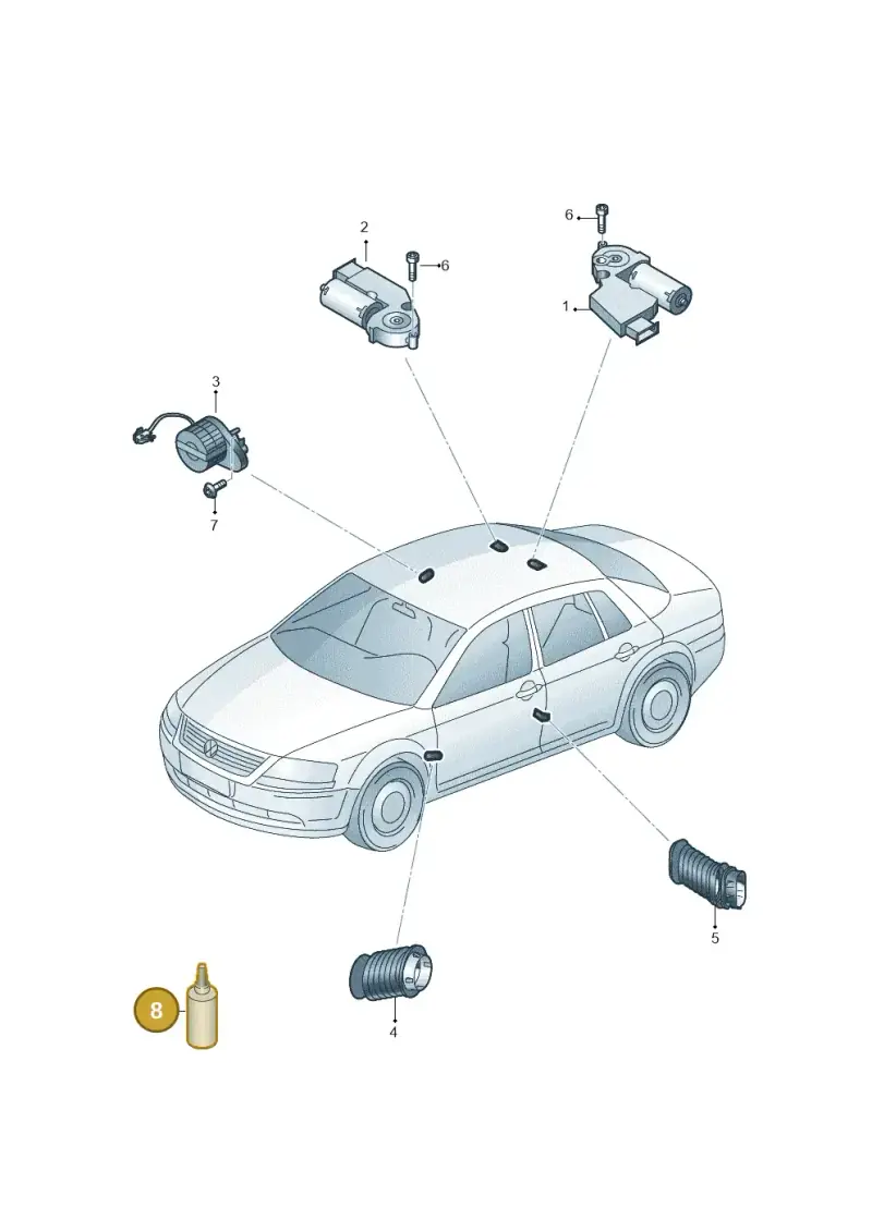 D185400A2 — Volkswagen Phaeton 4motion (2008-2010) diagram 258959000, position 8