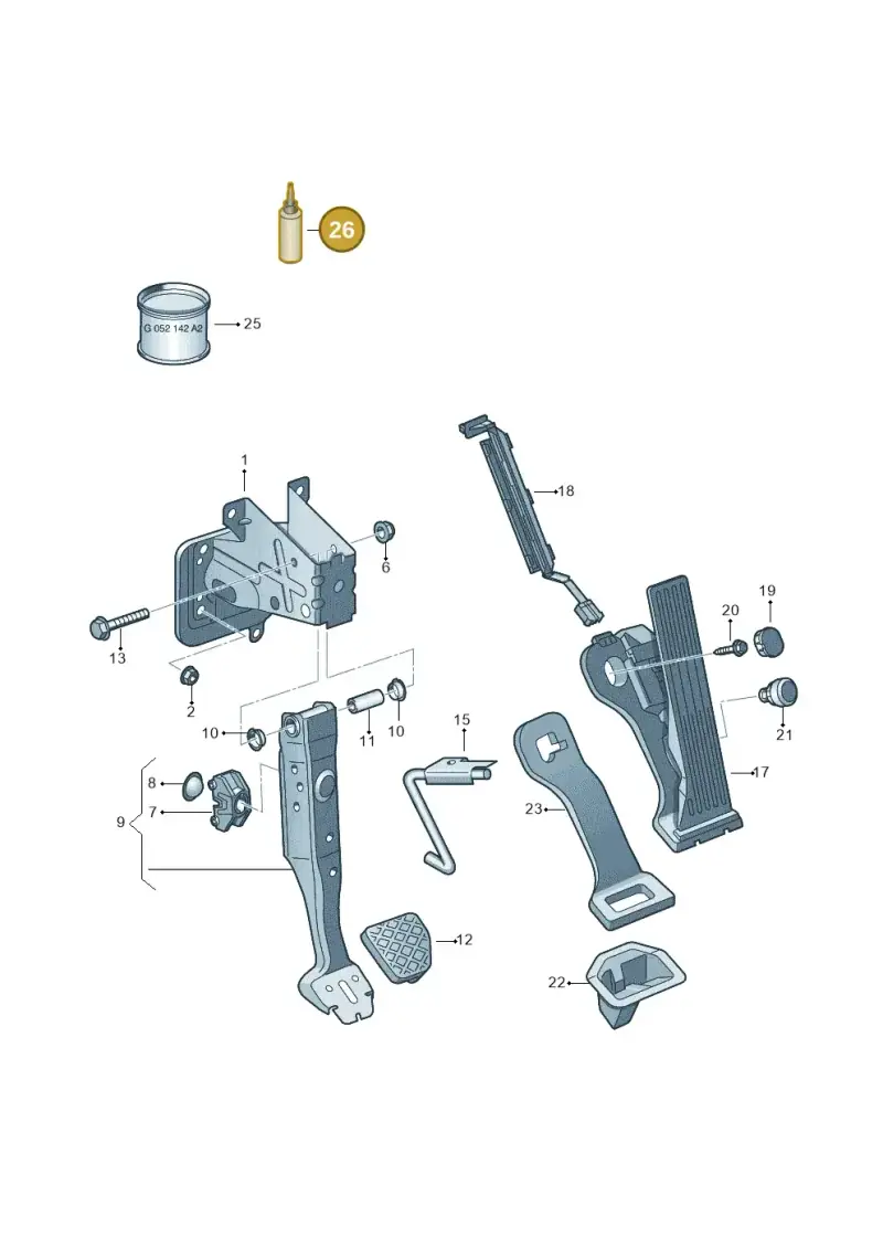 D185400A2 — Volkswagen Caddy Maxi Kombi (2010-2015) diagram 615721600, position 26