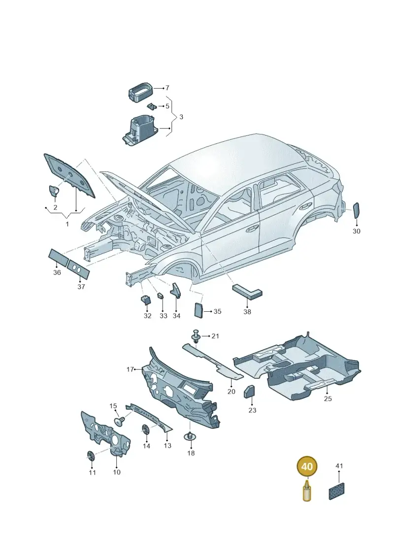 D190D01A2 — Volkswagen T-Roc BlueMotion (2017-2024) diagram 813863200, position 40