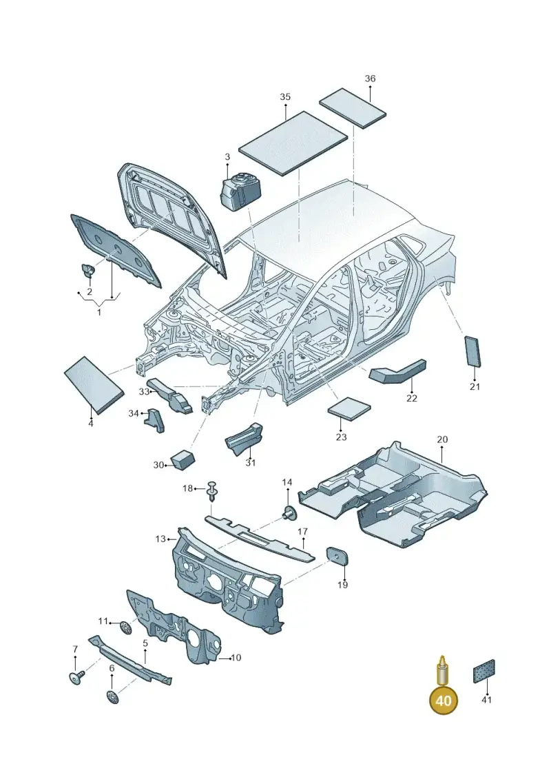 D190D01A2 — Volkswagen Polo 1.0 BlueMotion (2017-2024) diagram 837863200, position 40