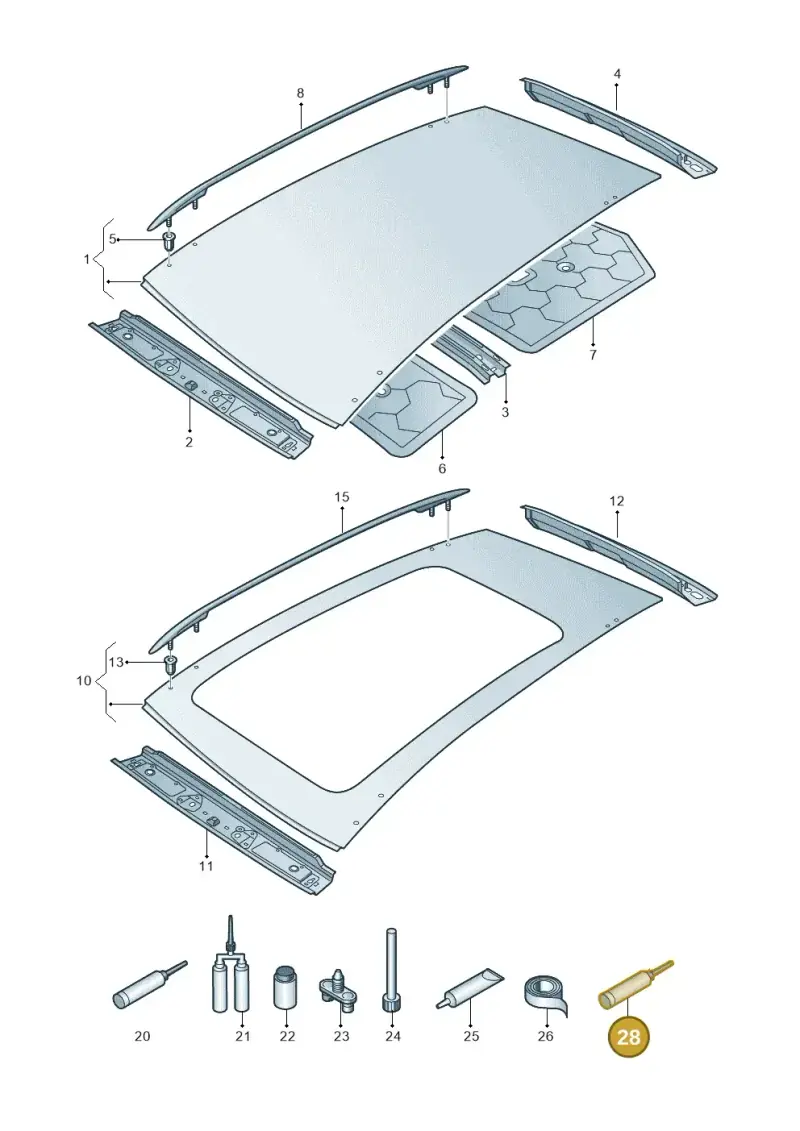 D190M00A3 — Volkswagen Tiguan 2.0 (2023-) diagram 884817000, position 28
