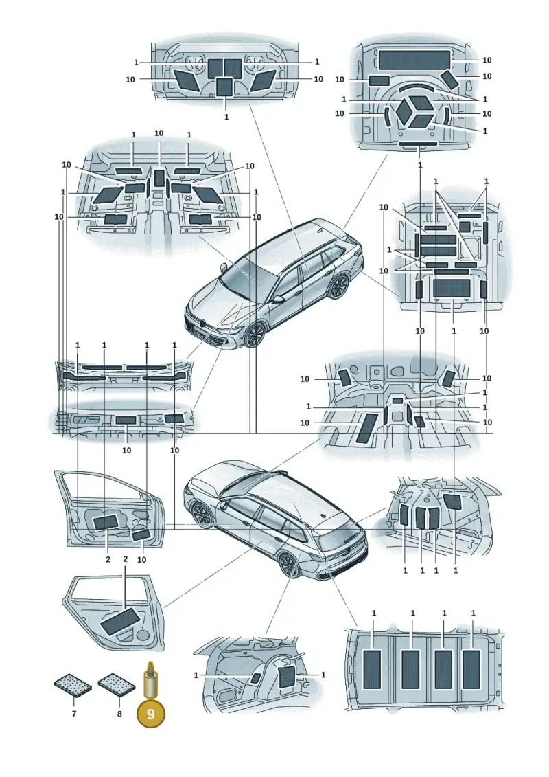 D190MKDA3 — Volkswagen Passat estate (2023-) diagram 3j0863300, position 9