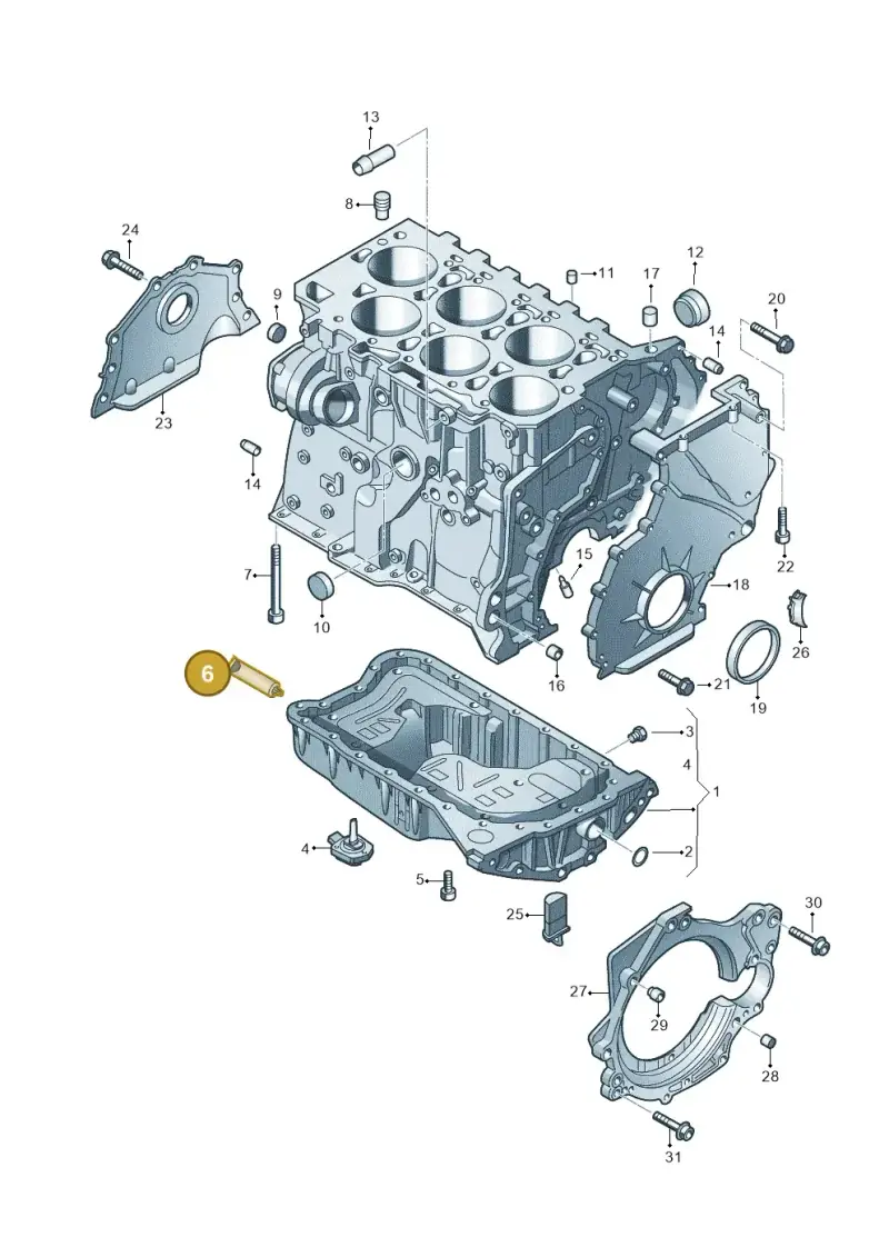 D291091A1 — Volkswagen Touareg (2012-2014) diagram 460103300, position 6