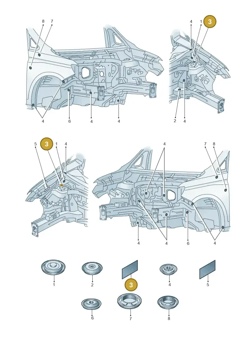 D381AL1A2 — Volkswagen Caddy Maxi Kombi (2020-2024) diagram 2ka803035, position 3
