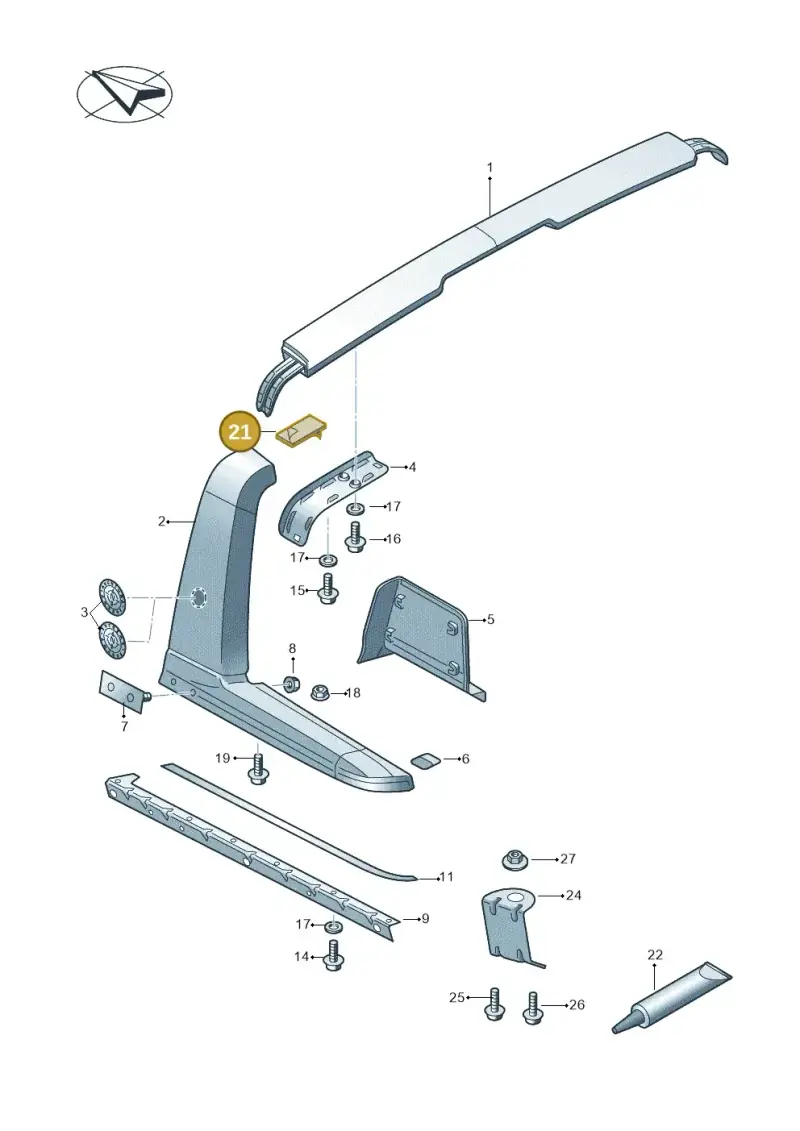D438515A1 — Volkswagen Amarok twin cab (2022-) diagram 894853550, position 21