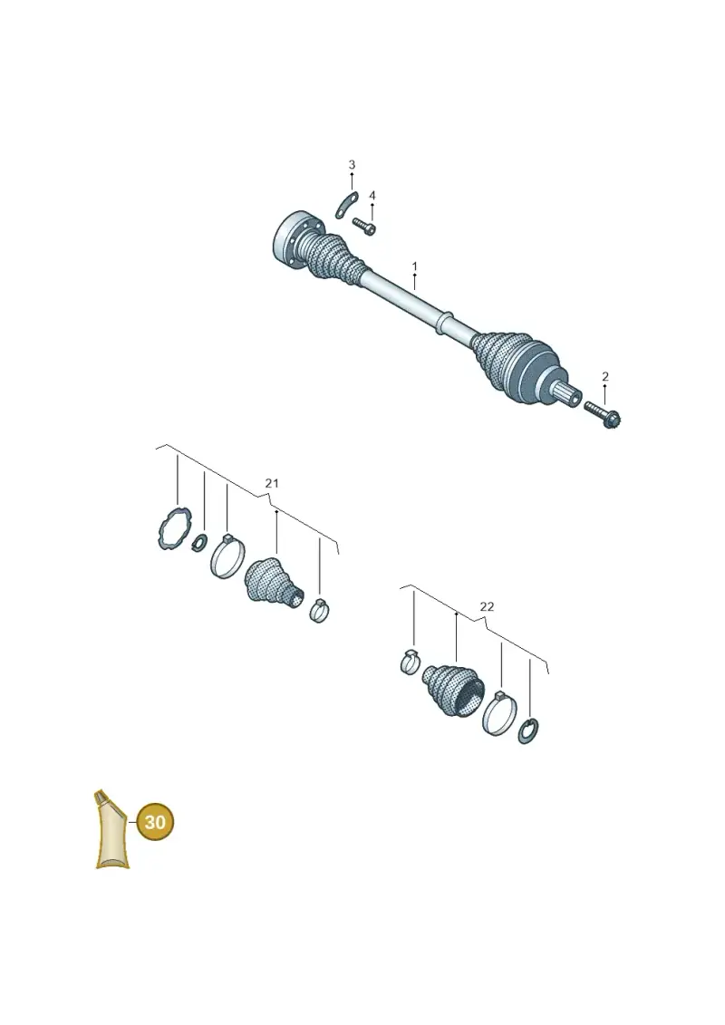 D454300A2 — Volkswagen Passat estate (2023-) diagram 3cm501012, position 30