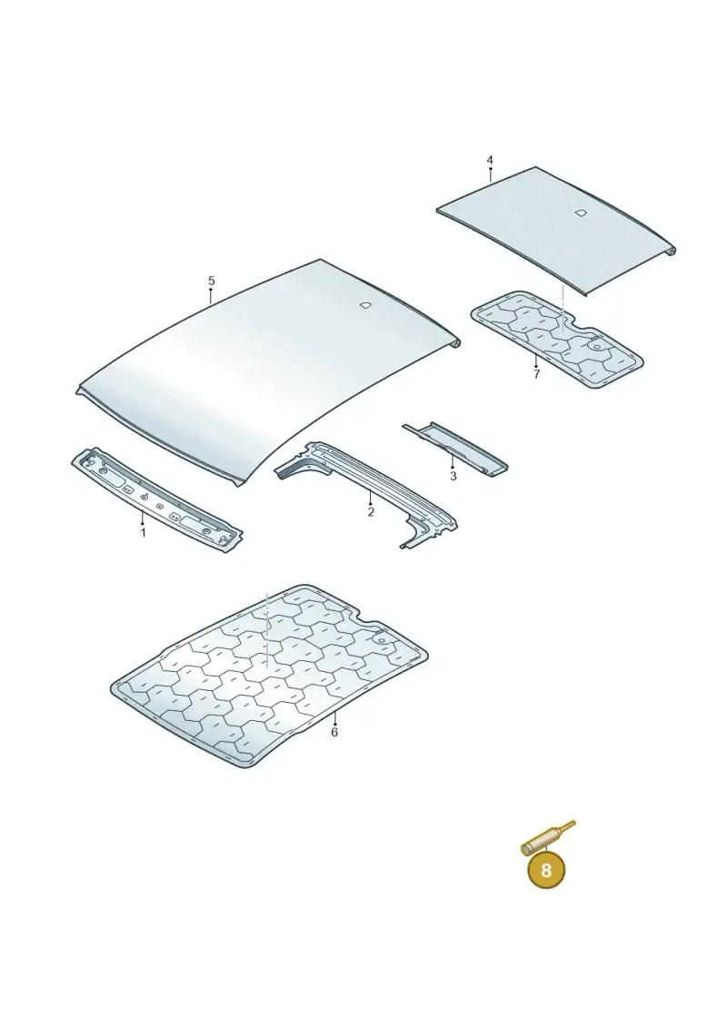 D476KD3M2 — Audi A3 Sportback (2019-2025) diagram 596817000, position 8