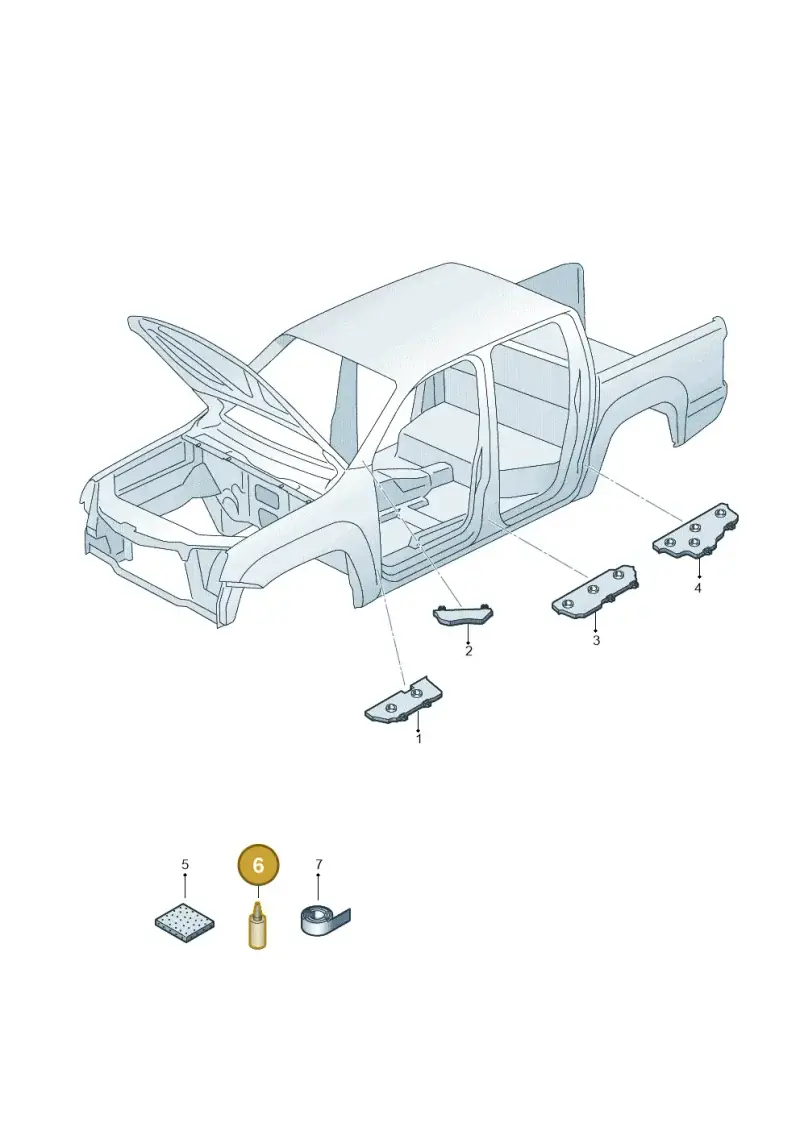 D506KD1A3 — Volkswagen Amarok twin cab (2022-) diagram 683864000, position 6