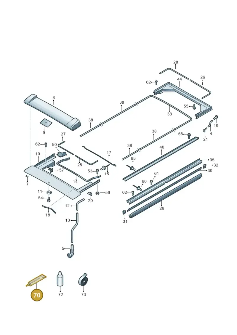 D511500A2 — Volkswagen Caravelle (2019-2024) diagram 452875000, position 70