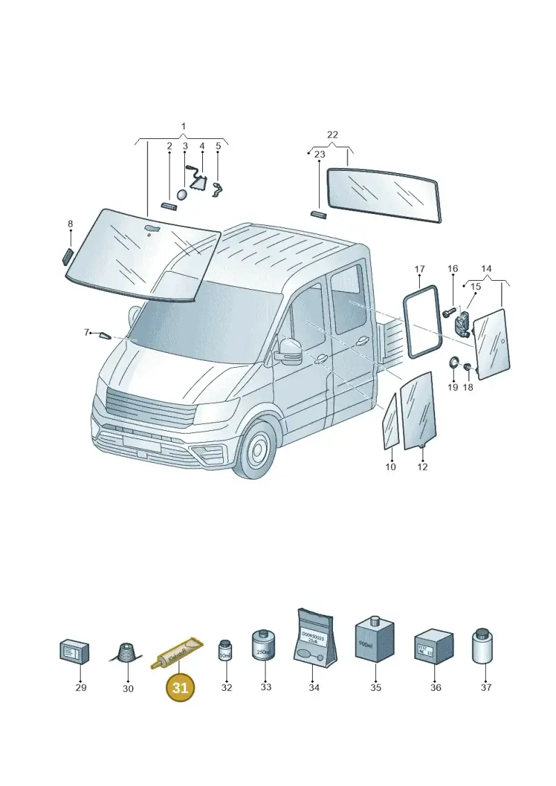 DH009100 — Volkswagen MAN TGE 35 (2016-2021) diagram 807845000, position 31