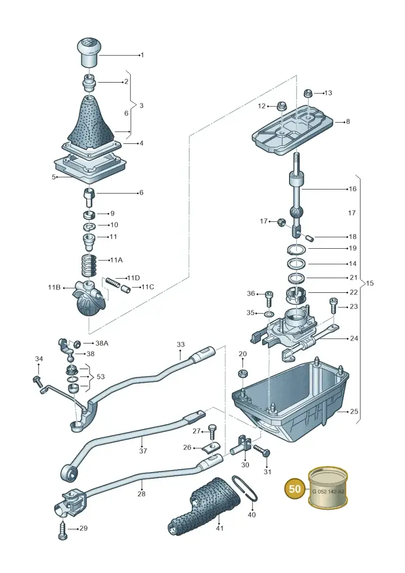 G000405A2 — Volkswagen PASSAT                 00> (2000-) diagram 223711250, position 50