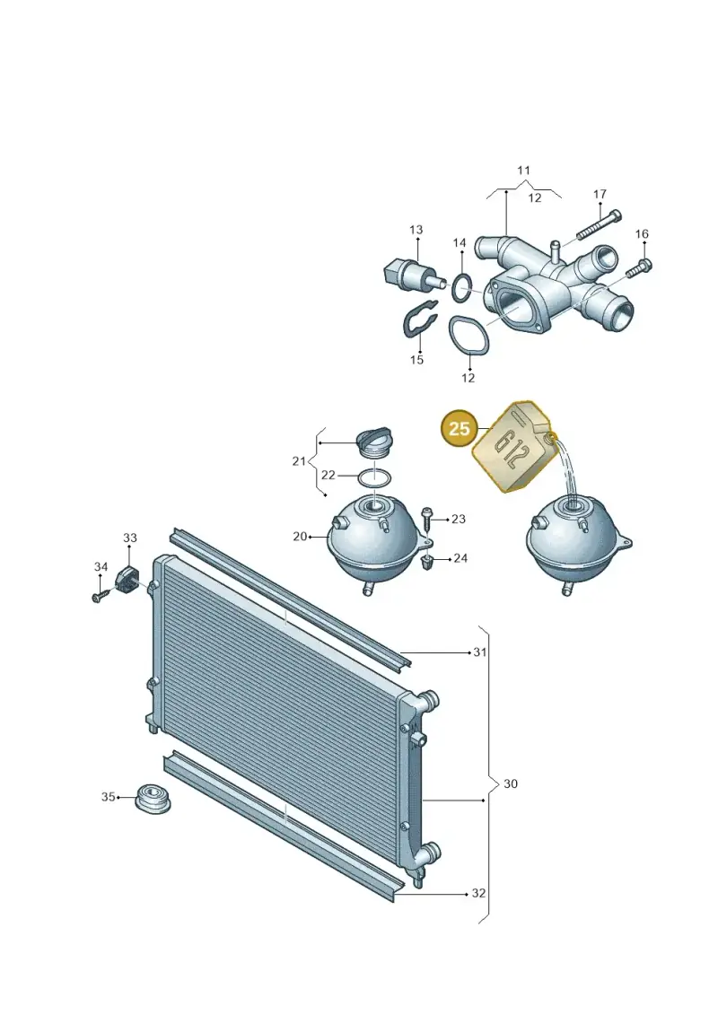 G012A8GM8 — Volkswagen Jetta variant (2009-2014) diagram 649121860, position 25