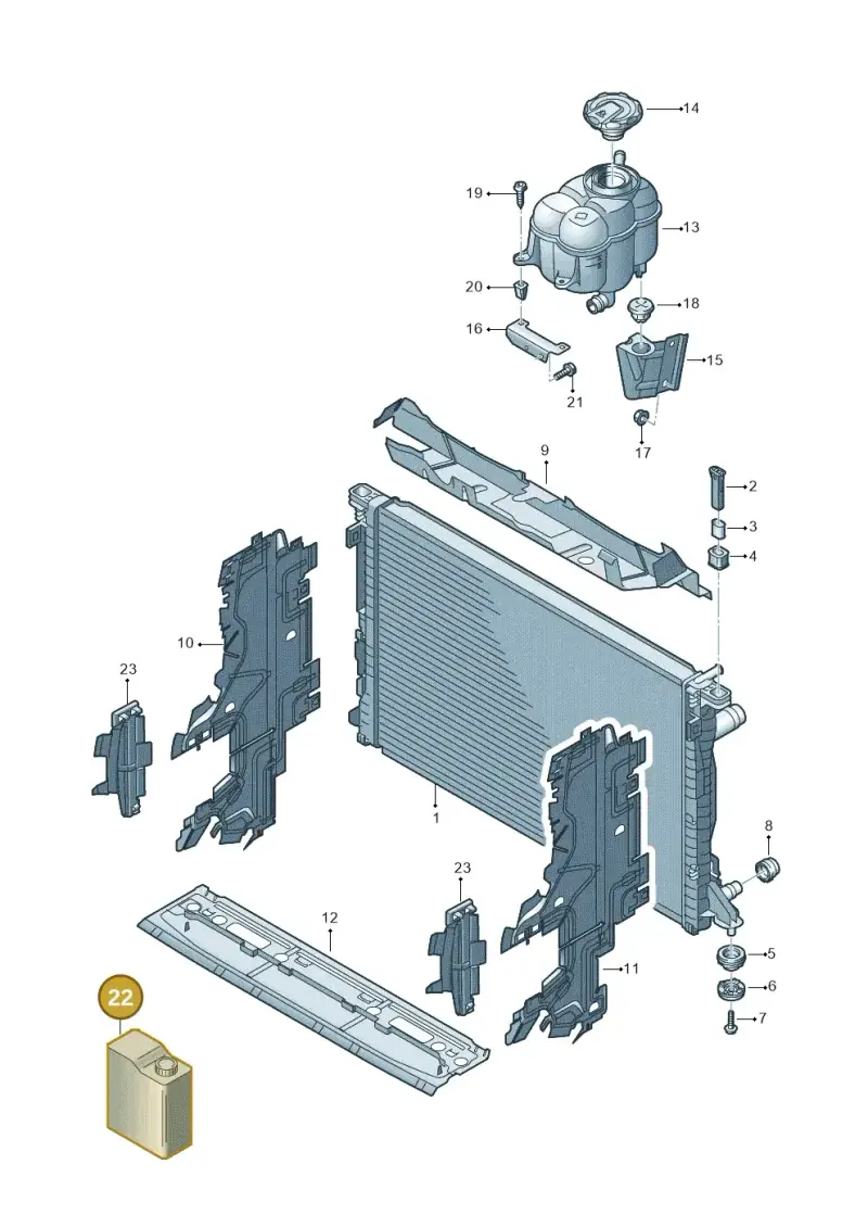 G013A8JM9 — Volkswagen Touareg (2017-2023) diagram 439122200, position 22