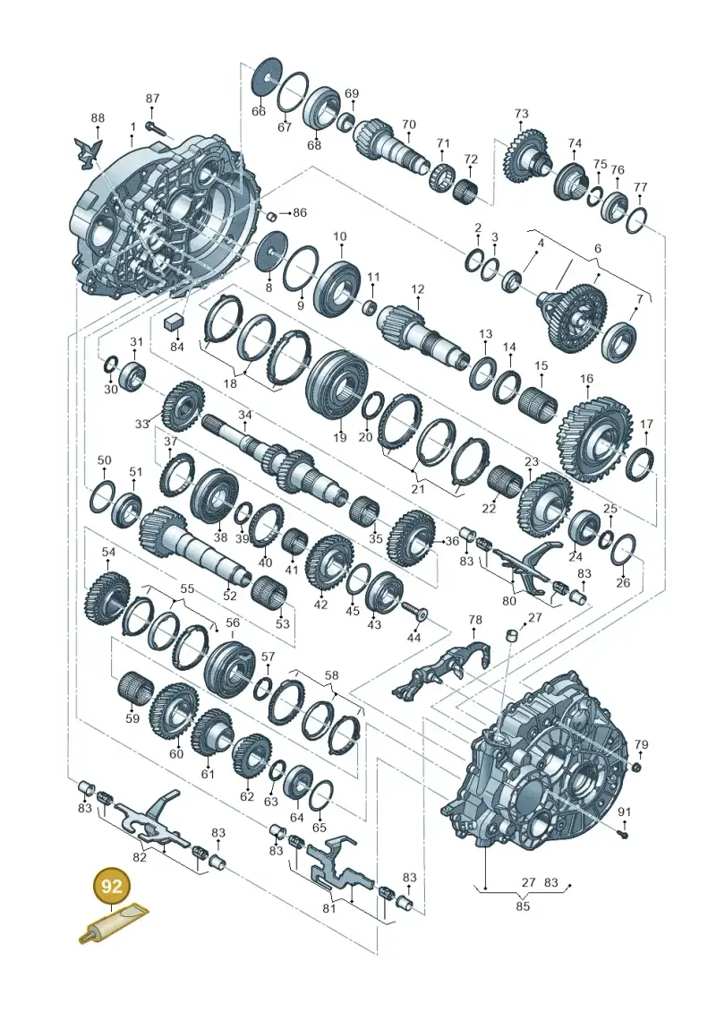 G052128A1 — Volkswagen Transport. multivan (2019-2024) diagram 806800300, position 92