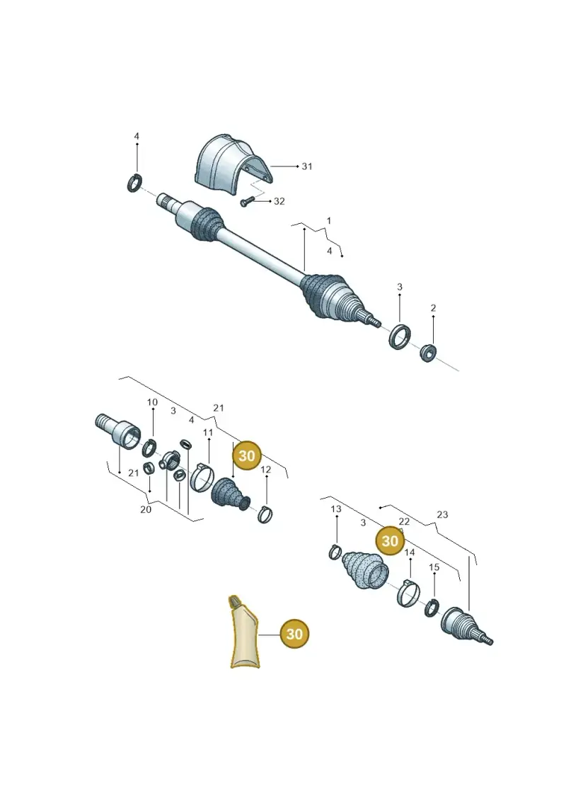 G052135A1 — Volkswagen Up! 1.0 TSI (2013-2017) diagram 559407200, position 30