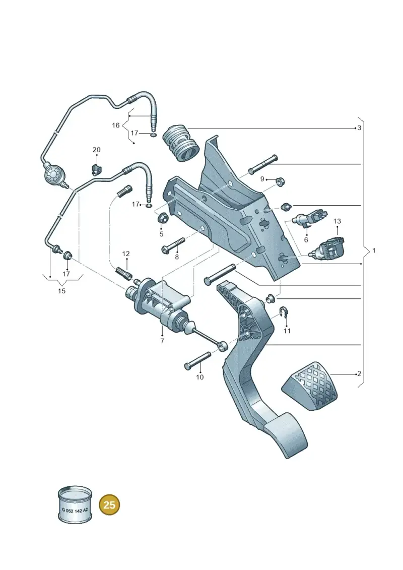 G052142A2 — Volkswagen Amarok twin cab (2022-) diagram 894721250, position 25