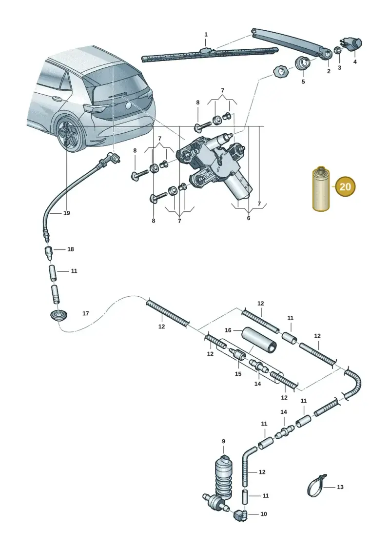 G052154A2 — Volkswagen ID.3 Pro (2019-2024) diagram 10a955020, position 20