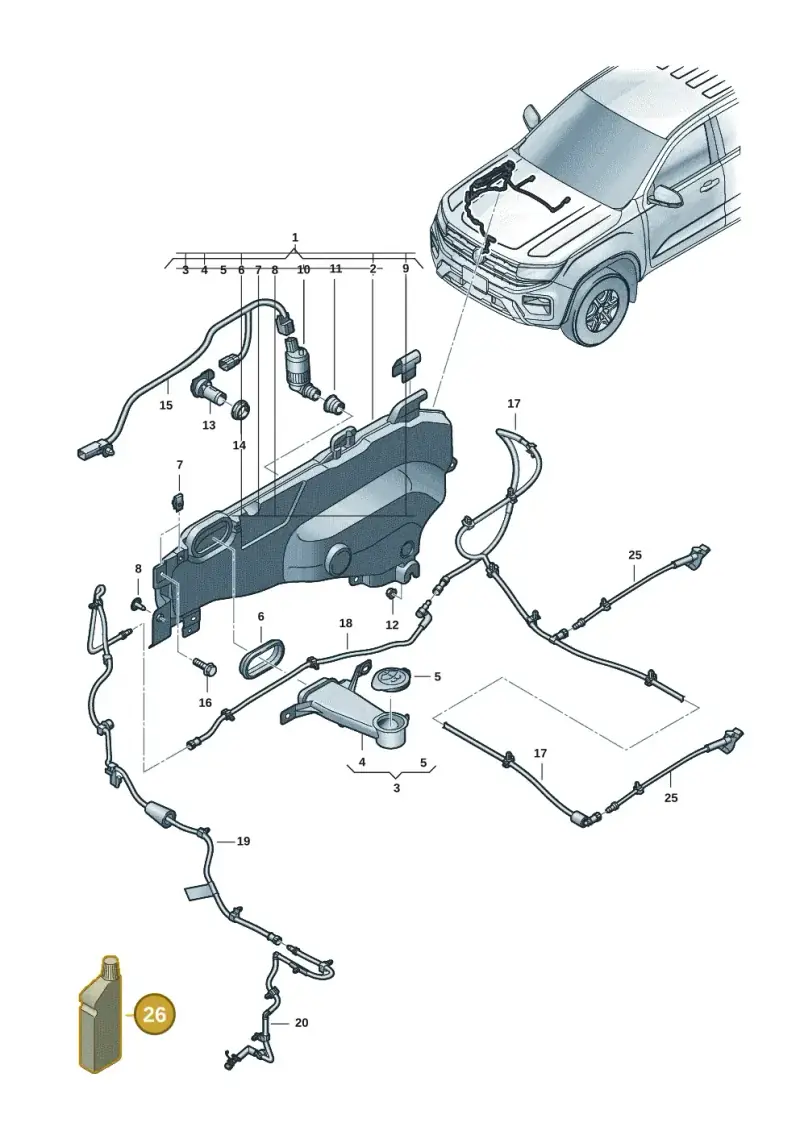 G052164M2 — Volkswagen Amarok twin cab (2022-) diagram 2hb955100, position 26