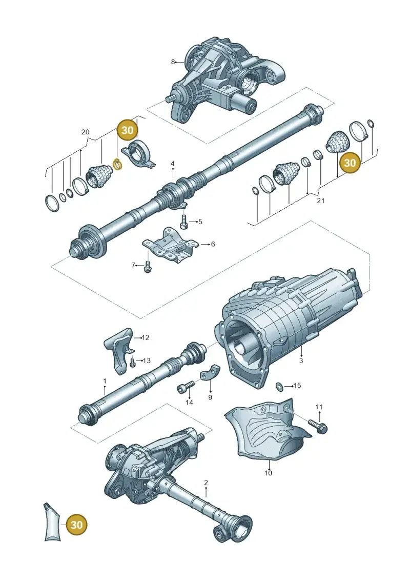 G052181A3 — Volkswagen Touareg BlueMotion (2014-2018) diagram 787521100, position 30