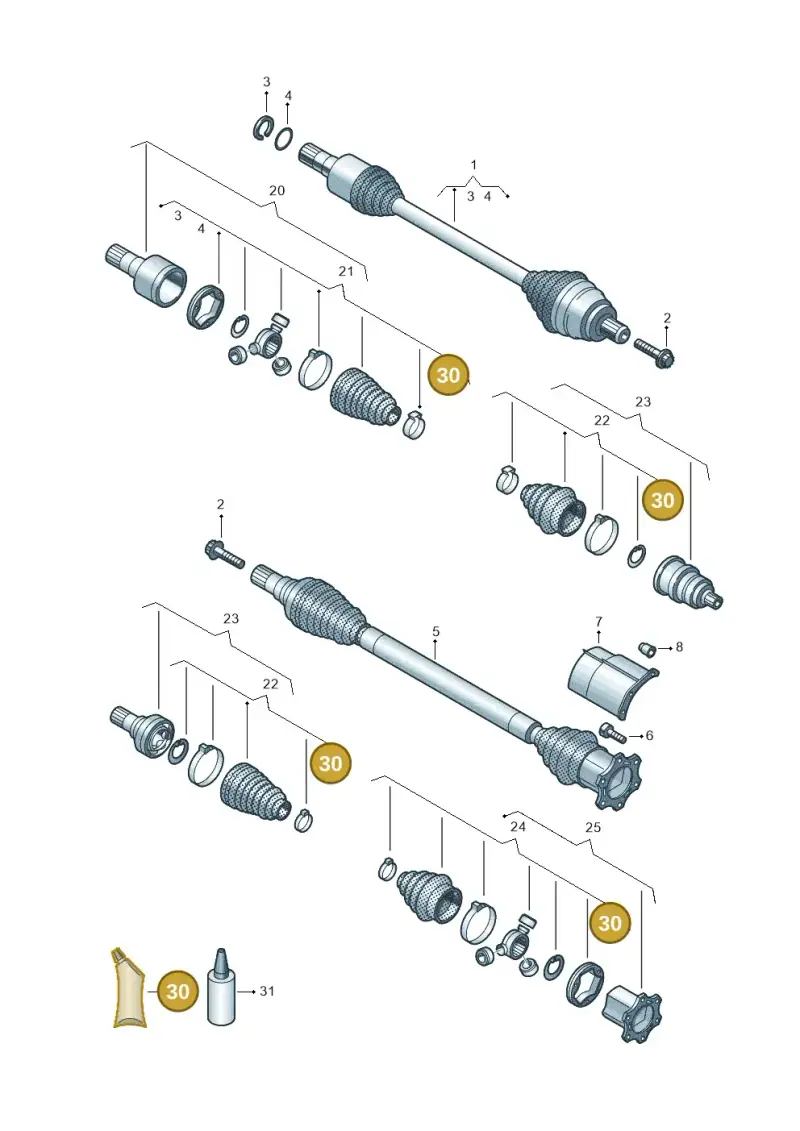 G052181A4 — Volkswagen Tiguan (2023-2025) diagram 827407390, position 30