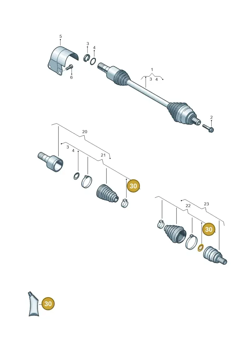 G052186A3 — Volkswagen Passat estate (2023-) diagram 828407060, position 30