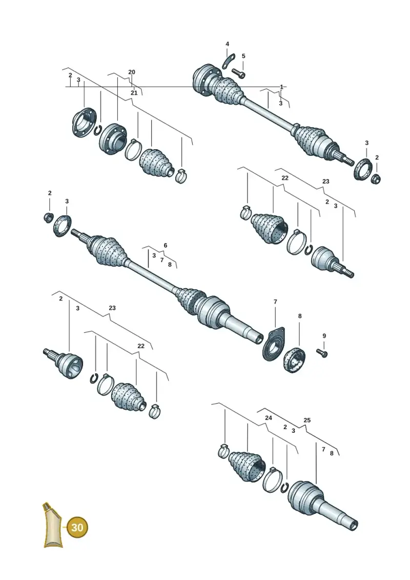 G052528A2 — Volkswagen Transport. multivan (2019-2024) diagram 7em407020, position 30