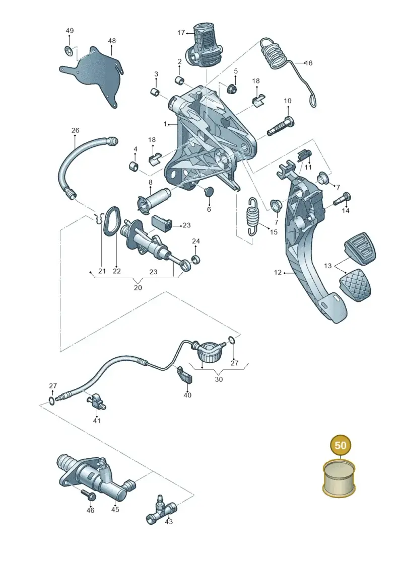 G052567A2 — Volkswagen T-Roc convertible 1.5 (2019-2024) diagram 813721250, position 50