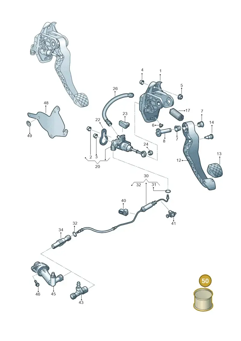 G052567A2 — Volkswagen T-Cross 1,0 (2018-2024) diagram 837721250, position 50