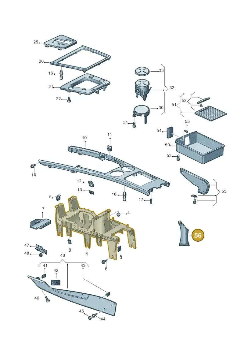 G052735A2 — Volkswagen PHAETON                08> (2007-) diagram 258863500, position 56