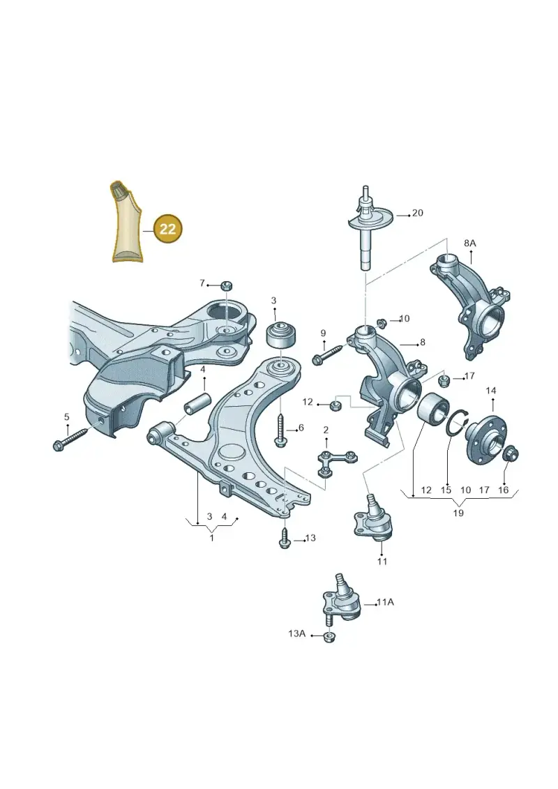 G052735A2 — Volkswagen New Beetle Cabrio. (2003-2005) diagram 266407000, position 22