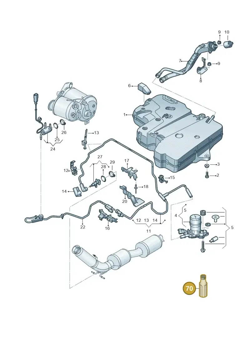G052910D9 — Volkswagen Transport. multivan (2019-2024) diagram 7em253102, position 70
