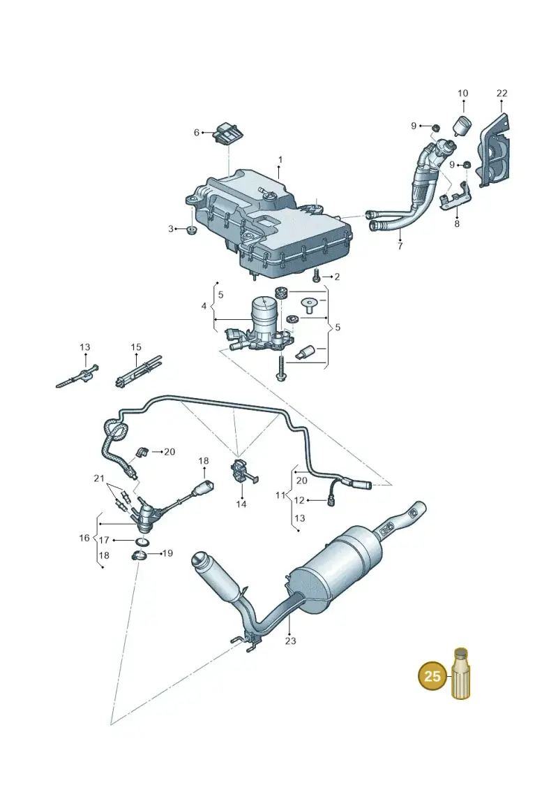G052910M3 — Volkswagen Transport. multivan (2019-2024) diagram 861253560, position 25