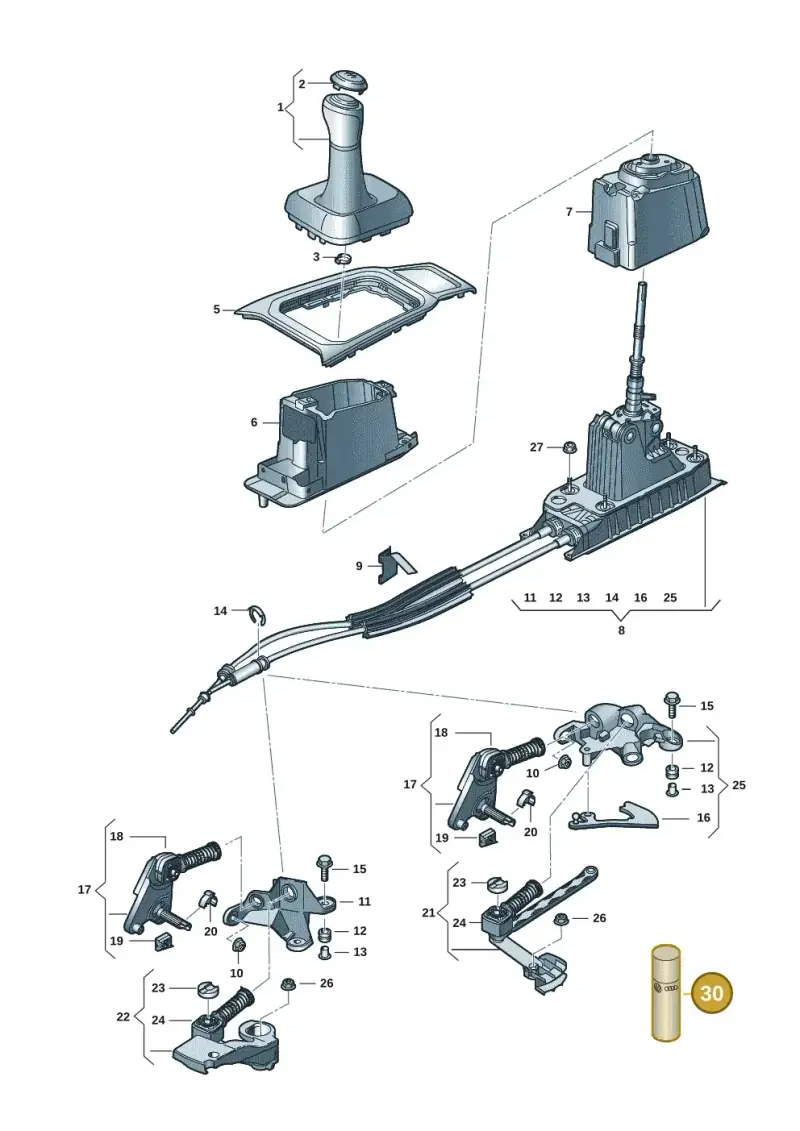 G055142A2 — Volkswagen T-Roc convertible 1.5 (2019-2024) diagram 2gk711301, position 30