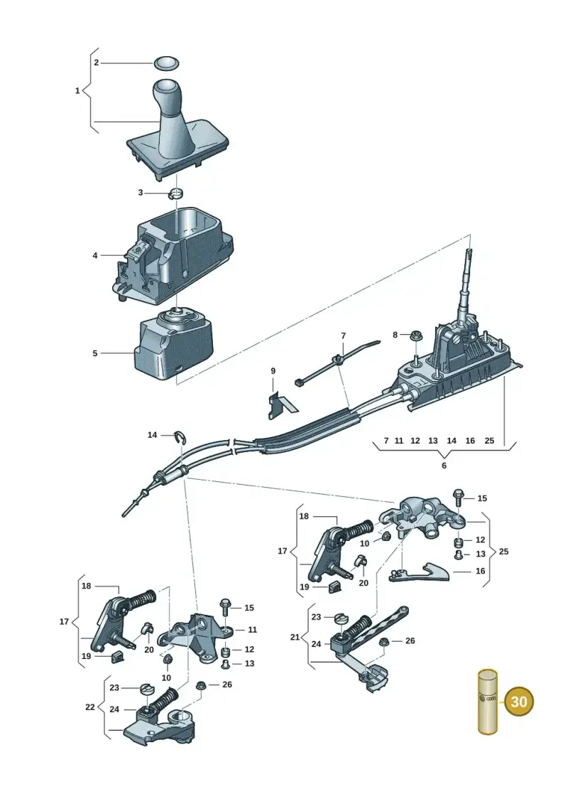 G055142A2 — Volkswagen T-Cross 1,0 (2018-2024) diagram 587711301, position 30