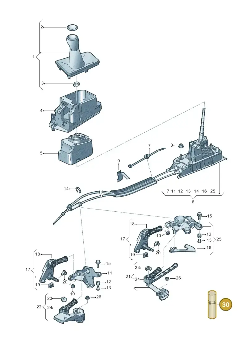 G055142A2 — Volkswagen Golf 2.0 BlueMotion (2019-2024) diagram 5h0711030, position 30