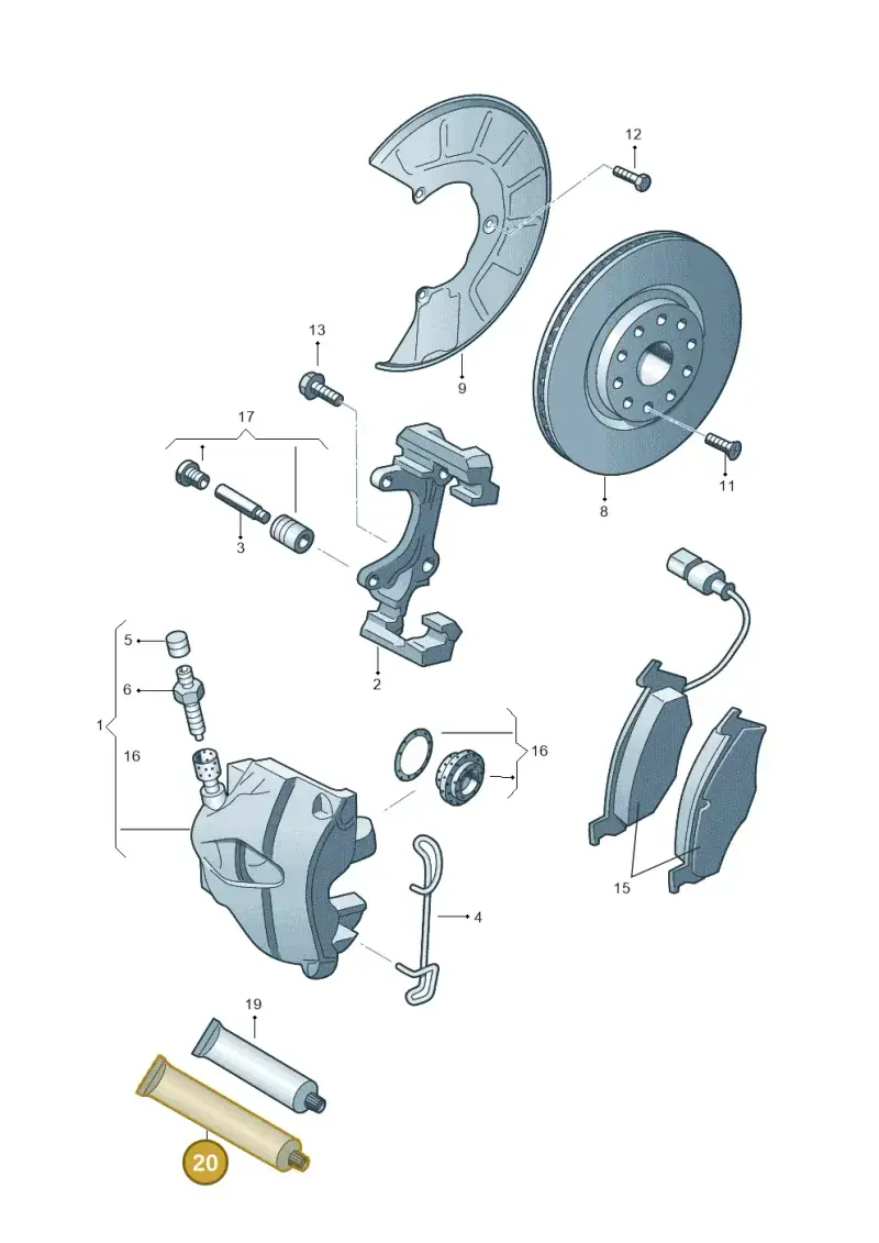 G055150A1 — Volkswagen Golf 2.0 BlueMotion (2019-2024) diagram 409615250, position 20