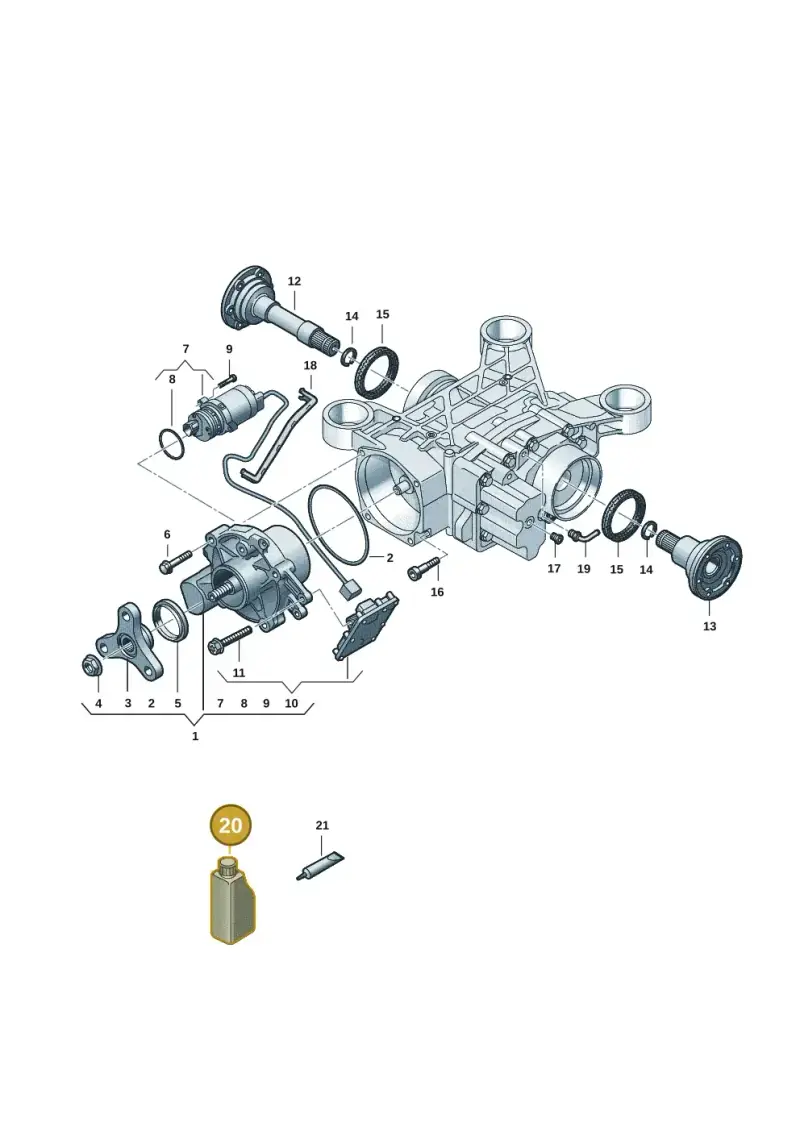 G060175A2 — Volkswagen Tiguan 2.0 4Motion (2017-2024) diagram 3h0525100, position 20