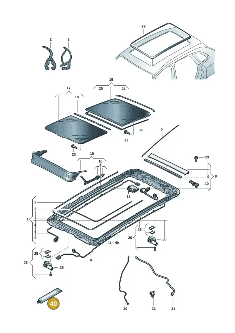 G060567A2 — Volkswagen Passat estate (2023-) diagram 3j0877000, position 40