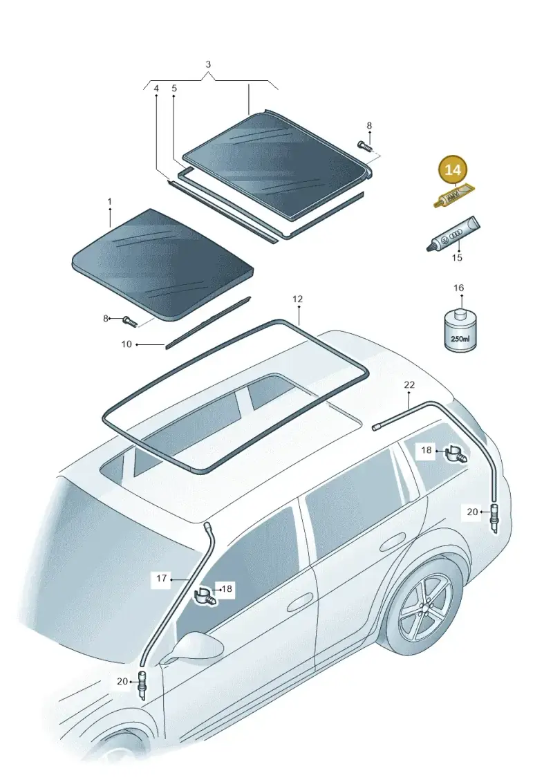 G060751A2 — Volkswagen Golf 2.0 (2016-2020) diagram 763877000, position 14