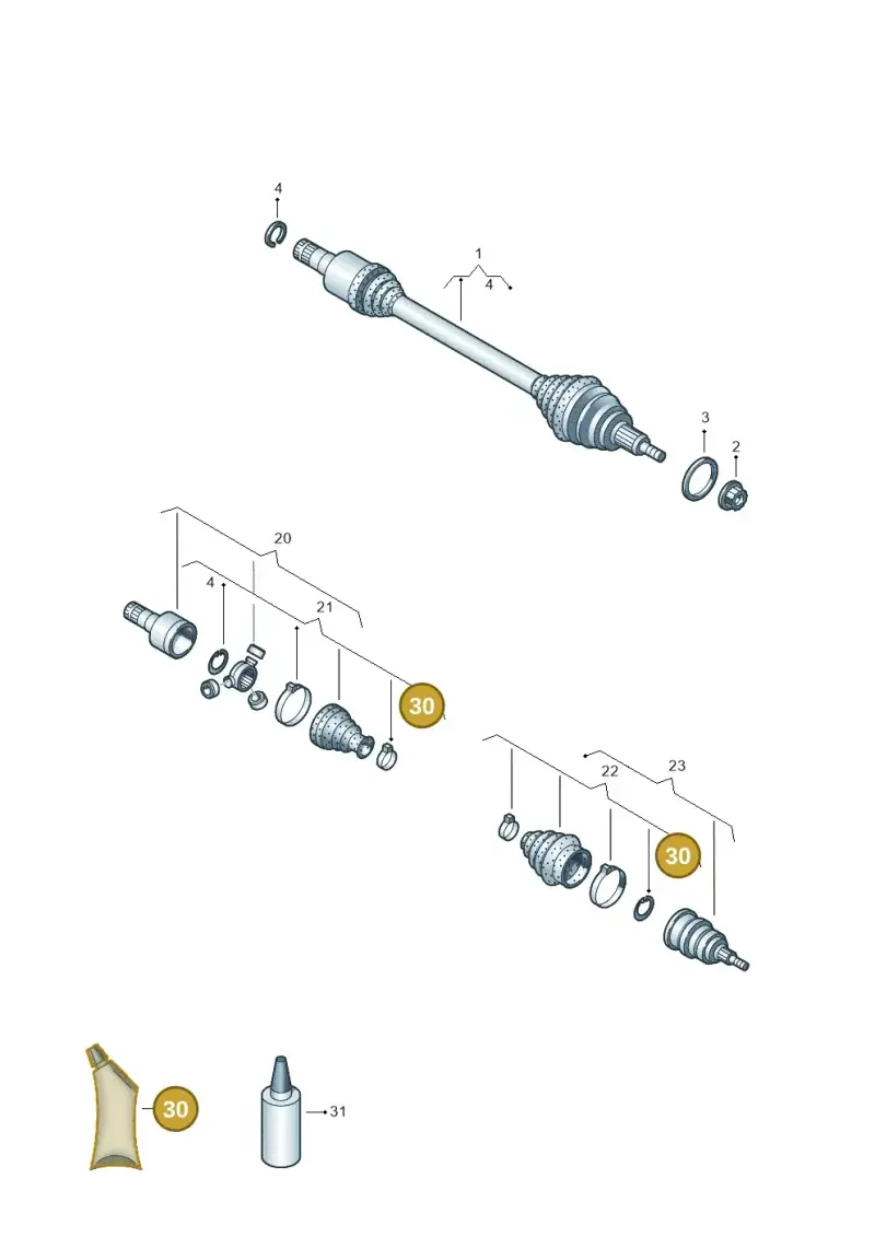 G065528A2 — Volkswagen Polo 1.0 BlueMotion (2017-2024) diagram 837407200, position 30