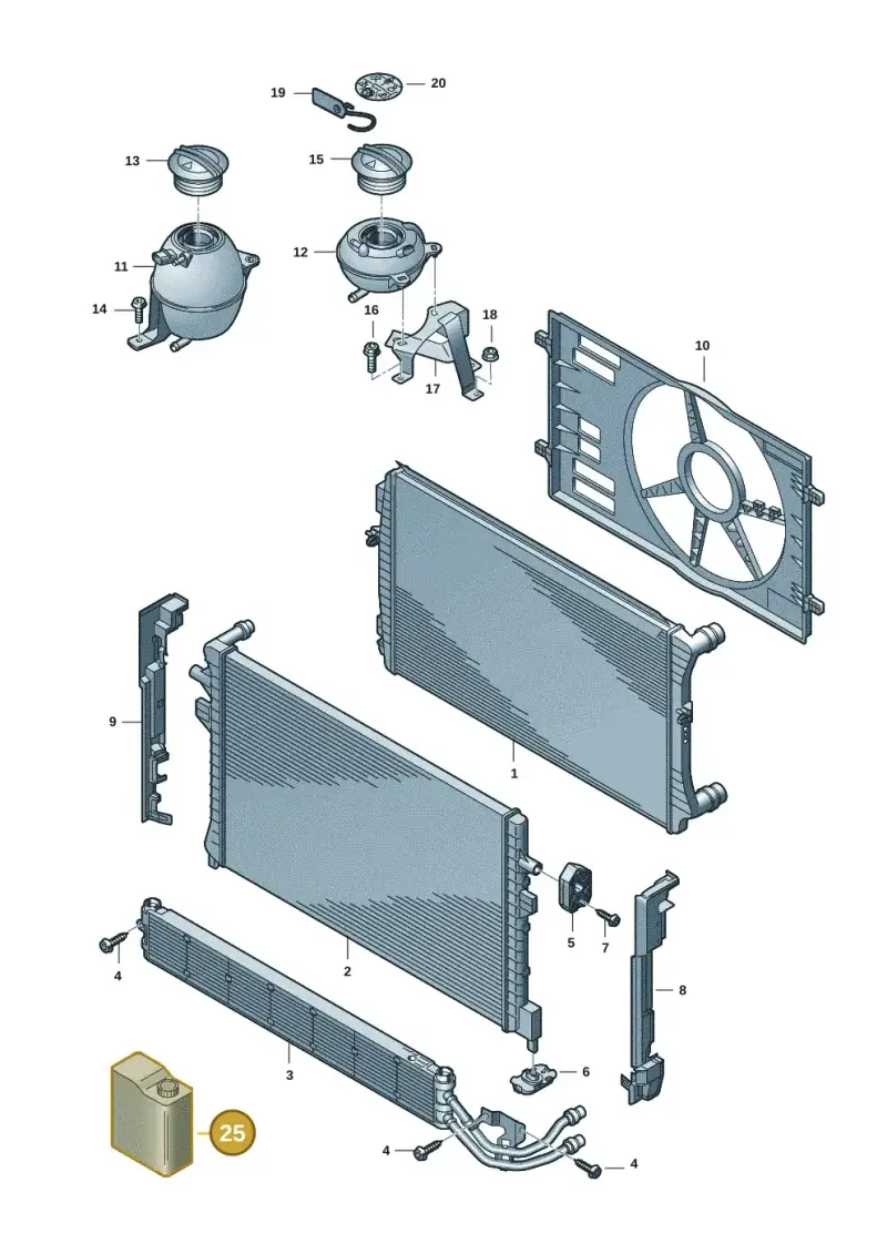 G12E050A2 — Volkswagen Multivan (2021-) diagram 7t0122080, position 25
